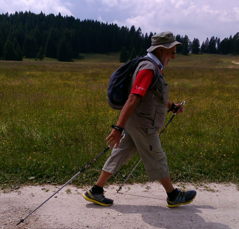 Umberto Santucci in nordic walking