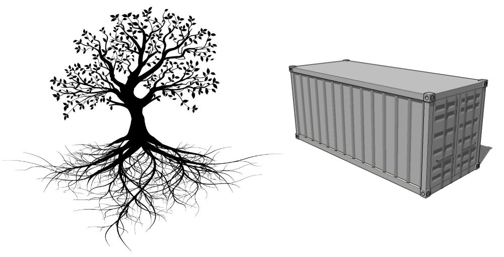 albero e container