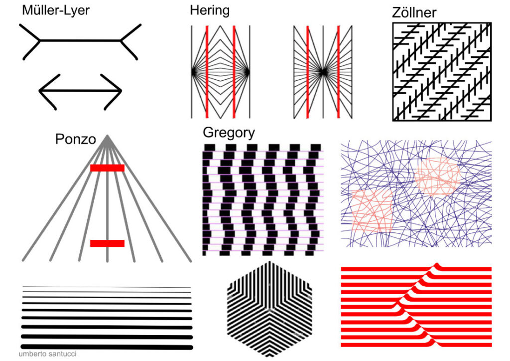 illusioni ottiche con linee