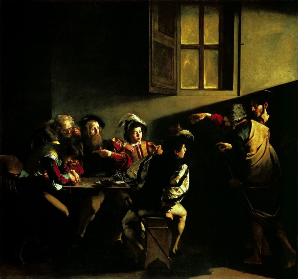 Caravaggio Vocazione di Matteoi