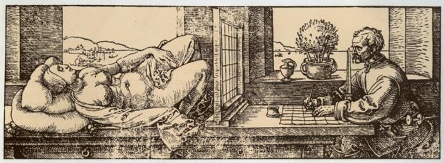 Albrecht Dürer Disegno di una donna coricata