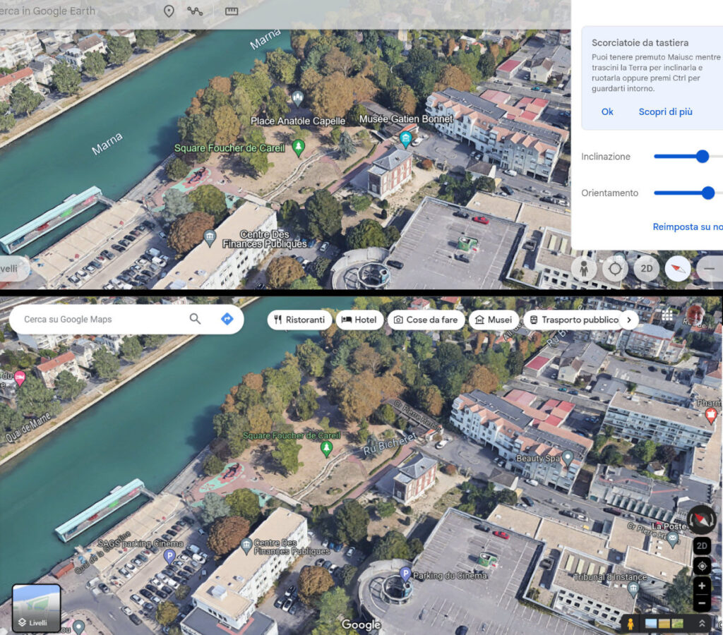 google maps e earth in 3d