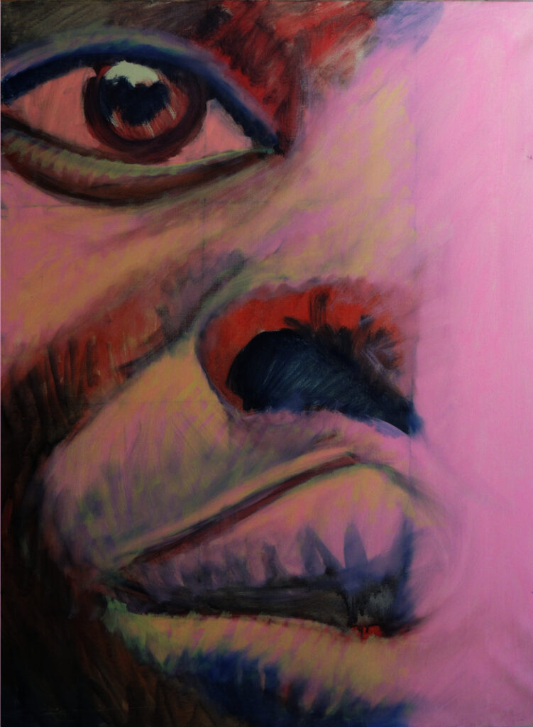 Umberto Santucci, Black Power 5, olio su tela, 1964